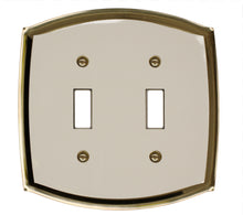 Load image into Gallery viewer, Decorative Metal Ivory on Brass Wall Plate - 2022T
