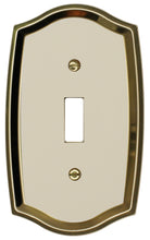 Load image into Gallery viewer, Decorative Metal Ivory on Brass Wall Plate - 2022R
