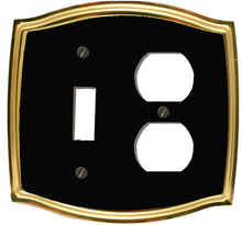 Load image into Gallery viewer, Decorative Metal Black on Brass Wallplate - 2026R
