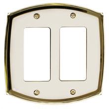 Load image into Gallery viewer, Decorative Metal Antiqued Ivory Wall Plates - 2030T
