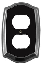Load image into Gallery viewer, Decorative Metal Black on Chrome Wall Plate, many configurations to choose from - 2051
