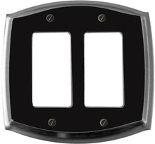 Load image into Gallery viewer, Decorative Metal Black on Chrome Wall Plate, many configurations to choose from - 2051
