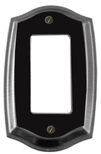 Load image into Gallery viewer, Decorative Metal Black on Chrome Wall Plate, many configurations to choose from - 2051
