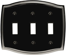 Load image into Gallery viewer, Decorative Metal Black on Chrome Wall Plate, many configurations to choose from - 2051
