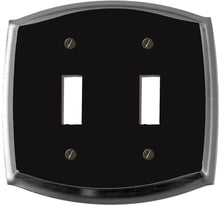 Load image into Gallery viewer, Decorative Metal Black on Chrome Wall Plate, many configurations to choose from - 2051
