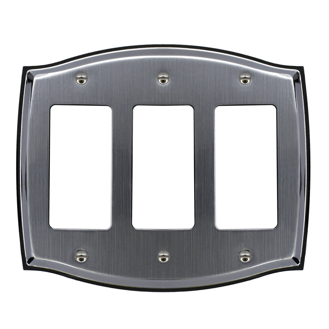 Decorative Metal Etched Chrome Wall Plate - 2053RRR
