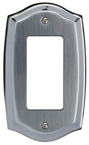Decorative Metal Etched Chrome Wall Plate - 2053RR