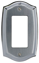 Load image into Gallery viewer, Decorative Metal Etched Steel on Chrome Single Rocker Wall Plate
