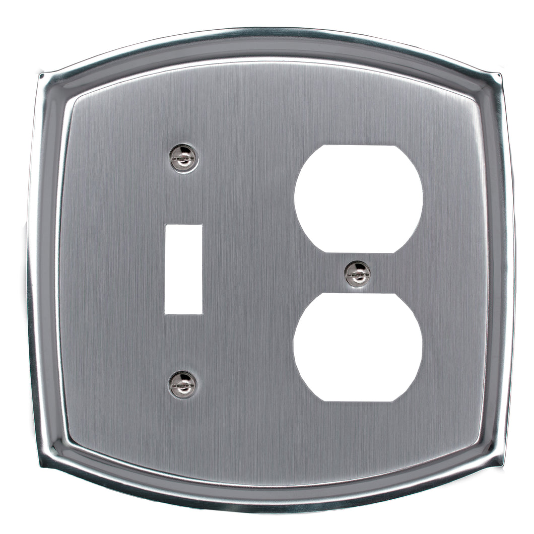 Decorative Metal Etched Chrome Wall Plate - 2053TD