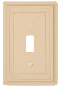 Solid Wood, Satinwood Ivory Wallplate 1Rocker 29-201 Toggle