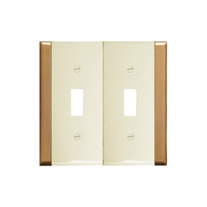 Plastic Ivory with Gold Sides Wallplates - 10-84D