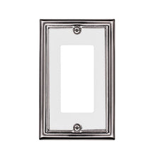 Load image into Gallery viewer, Decorative Metal Estate Satin Nickel w/White Centre Wall Plate - 2-490D
