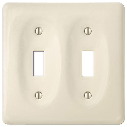 Kiln-fired gloss almond latte porcelain wall plate will accent your bath, spa, or kitchen, or any room where you desire a clean, expensive look that is easy to clean and stays sparkling white forever. Ceramic Porcelain. Double Toggle configuration. A timeless and versatile accent that will prove its durability, high quality and beauty for years to come. Screws Included. Be careful not to over-tighten screws to avoid cracking the plate. Do not use automatic screwdrivers.