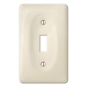 Kiln-fired gloss almond latte porcelain wall plate will accent your bath, spa, or kitchen, or any room where you desire a clean, expensive look that is easy to clean and stays sparkling white forever. Ceramic Porcelain. Single Toggle configuration. A timeless and versatile accent that will prove its durability, high quality and beauty for years to come. Screws Included. Be careful not to over-tighten screws to avoid cracking the plate. Do not use automatic screwdrivers.