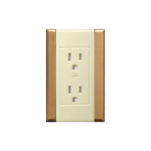 Plastic Ivory with Gold Sides Wallplates - 10-84D