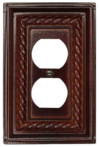 Solid Wood, Stateroom Wallplate 4-410 Duplex