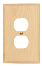 Load image into Gallery viewer, Solid Traditional Unfinished Wood Single Duplex Wall Plate
