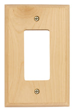 Load image into Gallery viewer, Solid Traditional Unfinished Wood Single Rocker Wall Plate
