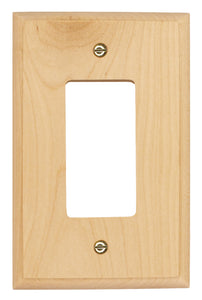 Solid Traditional Unfinished Wood Single Rocker Wall Plate