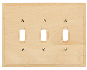 Solid Traditional Unfinished Wood Wall Plate - 4-411T
