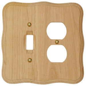 Solid Provincial Unfinished Wood Wall Plate - 4-420R
