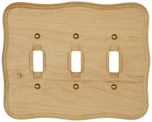 Solid Provincial Unfinished Wood Wall Plate - 4-420R