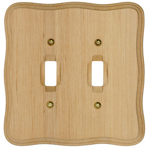 Solid Provincial Unfinished Wood Wall Plate - 4-420R