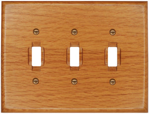 Traditional Light Oak Wood Wall Plate - 4-430R