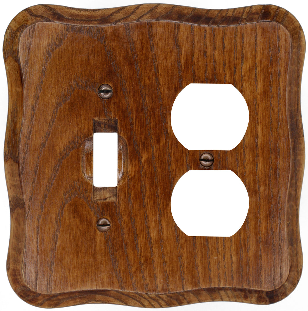 Solid Wood Provincial Tavern Oak Wall Plate - 4-431TD