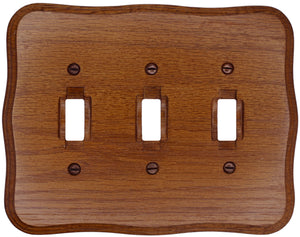 Solid Wood Provincial Tavern Oak Wall Plate - 4-431TD