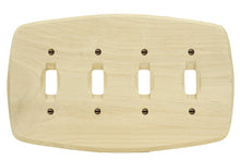 Load image into Gallery viewer, Old Country Unfinished Solid Wood Wall Plate Toggle &amp; Duplex- 4-434TD
