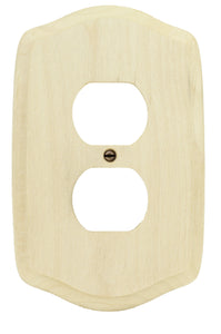 Old Country Unfinished Solid Wood Wall Plate Toggle & Duplex- 4-434TD