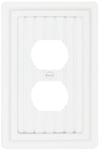 Load image into Gallery viewer, Solid Wood, Wainscott White Duplex Wallplate
