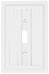 Solid Wood, Wainscott White 1Toggle Wallplate