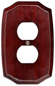 Solid Wood, Cafe Espresso Wallplate 4-438 Duiplex