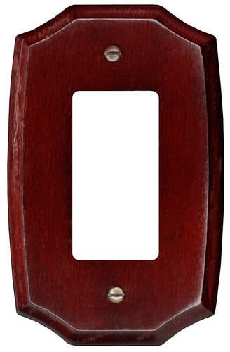 Solid Wood, Cafe Espresso Wallplate 4-438 Rocker