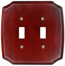 Load image into Gallery viewer, Solid Wood, Cafe Espresso Wallplate 4-438 Double Toggle
