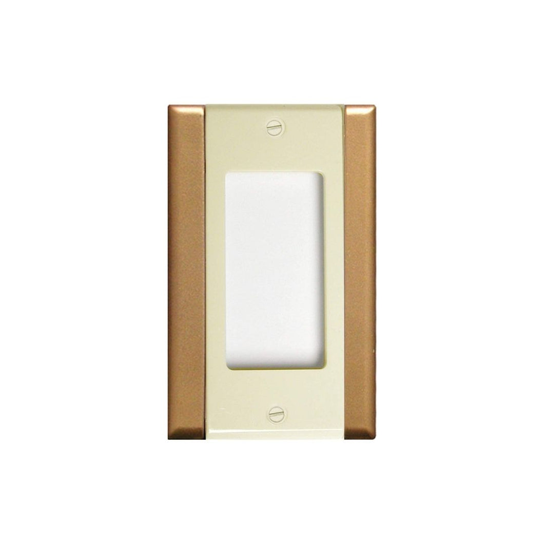 Plastic Ivory with Gold Sides Wallplates - 10-84R