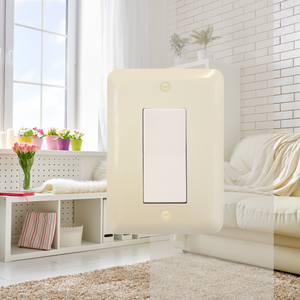 Decorative Metal Oversize Ivory Wallplate Toggle 5-901