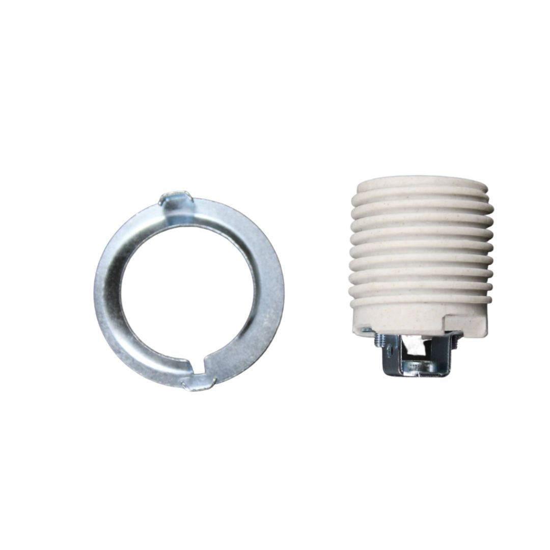 Porcelain Threaded Socket W/Screw Ring - LA888 – Wallplate Wares