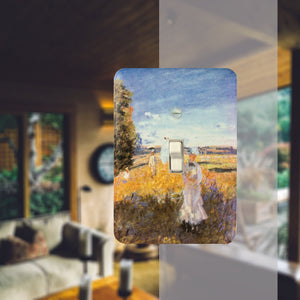 Monet La Promenade Graphics on Metal Wall Plate - 5-992T