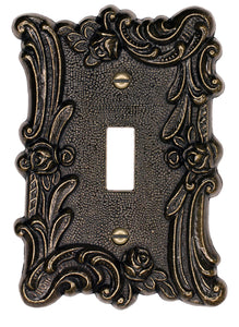 Provincial Antique Brass Toggle wallplate/ switchplate