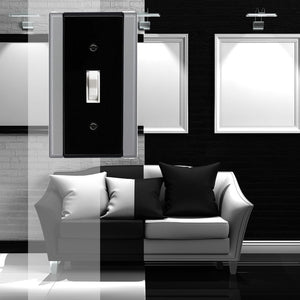 Black with Satin Nickel Sides Wallplates - 10-992T