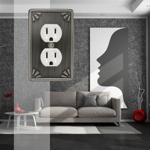 Contoured Metal "Studio Pewter" Wallplate - 2-212D