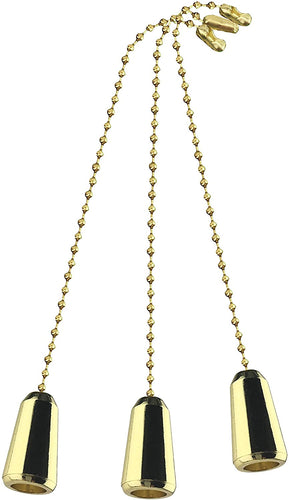Decorative Bell Ceiling Fan Pull with beaded chain 3 pack FA115