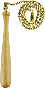 Decorative Baseball Bats Sports Ceiling fan pull with beaded chain - 3 Pack - FA256