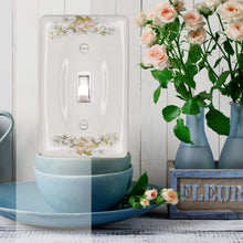 Load image into Gallery viewer, Peach Bouquet Floral Wallplate Ceramic Porcelain Decorative Switchplate Cover - 3029T
