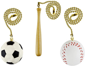 Sports Fan Pull with Beaded Chain (3-Pack) - FA100