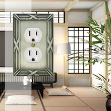 Load image into Gallery viewer, Decorative Bamboo Metal Crossed Pewter Wallplate - 80D
