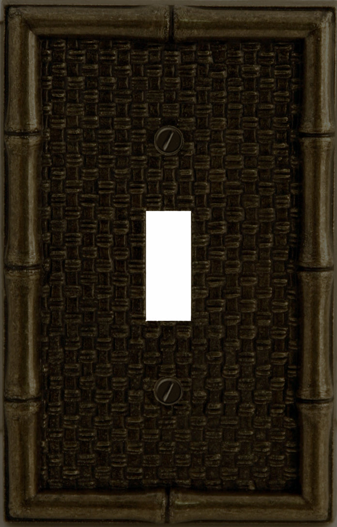 Bamboo Weave Antique Brass 1Toggle